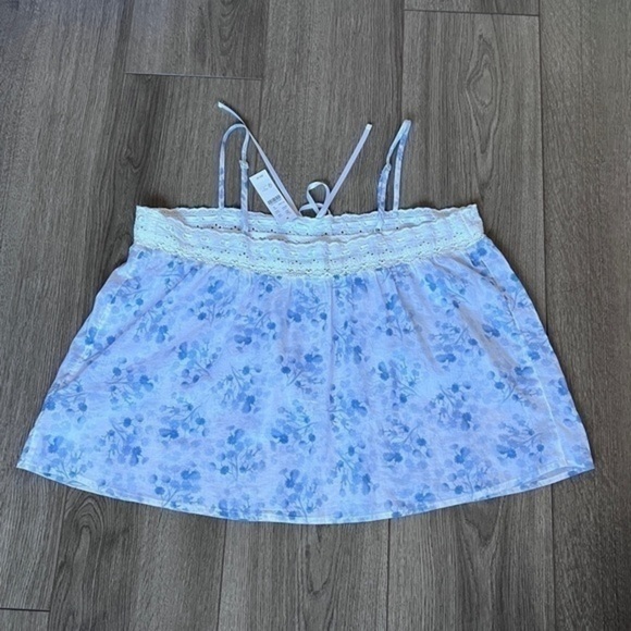 J. Crew Cotton Voile Embroidered Pajama Tank In Watercolor Size Medium - Picture 14 of 14
